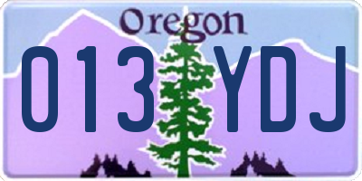 OR license plate 013YDJ