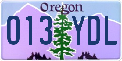 OR license plate 013YDL