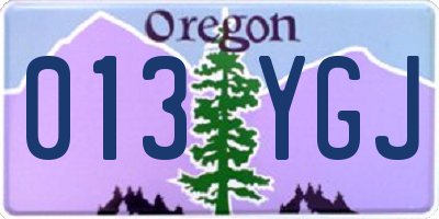 OR license plate 013YGJ