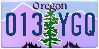 OR license plate 013YGQ