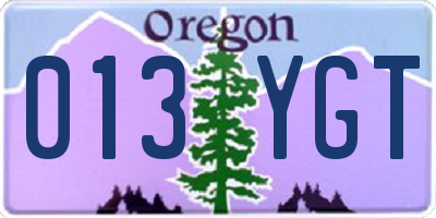 OR license plate 013YGT