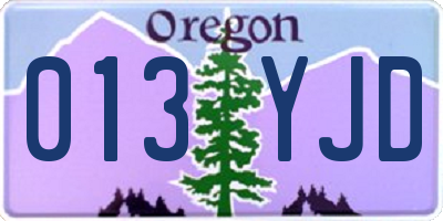OR license plate 013YJD