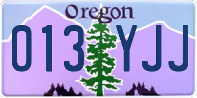 OR license plate 013YJJ