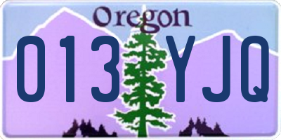 OR license plate 013YJQ