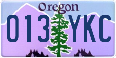 OR license plate 013YKC