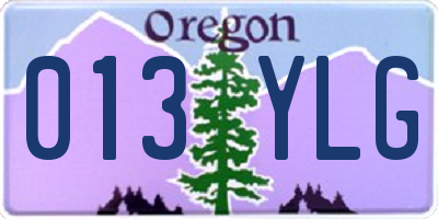 OR license plate 013YLG