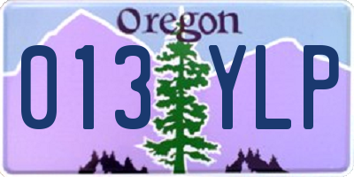OR license plate 013YLP