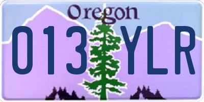 OR license plate 013YLR