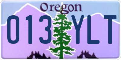 OR license plate 013YLT
