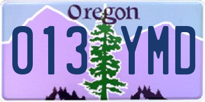 OR license plate 013YMD