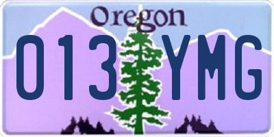 OR license plate 013YMG