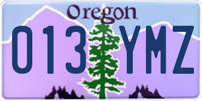 OR license plate 013YMZ