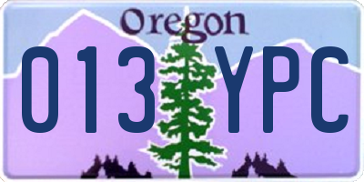 OR license plate 013YPC