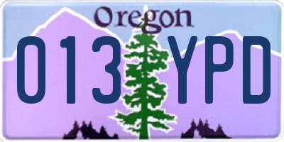 OR license plate 013YPD