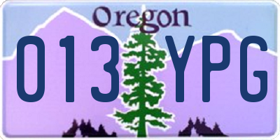 OR license plate 013YPG