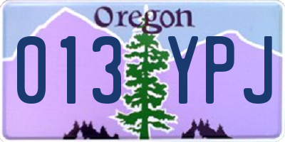 OR license plate 013YPJ