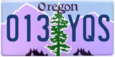 OR license plate 013YQS