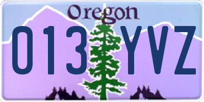 OR license plate 013YVZ