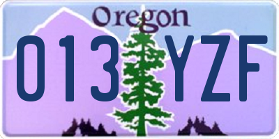 OR license plate 013YZF