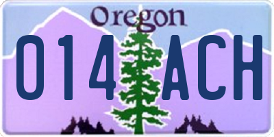 OR license plate 014ACH