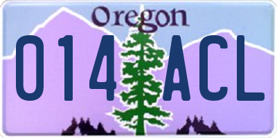 OR license plate 014ACL