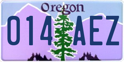 OR license plate 014AEZ