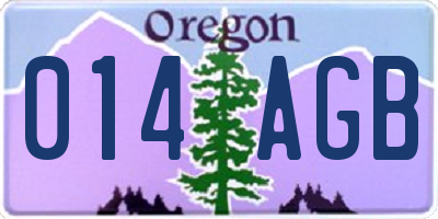 OR license plate 014AGB