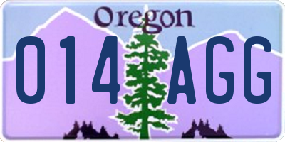 OR license plate 014AGG