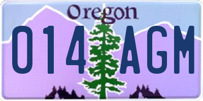 OR license plate 014AGM