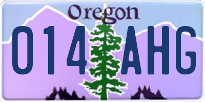OR license plate 014AHG