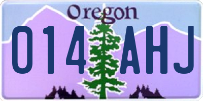 OR license plate 014AHJ