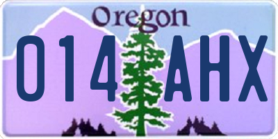 OR license plate 014AHX