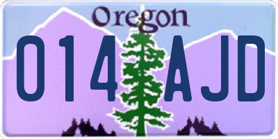 OR license plate 014AJD