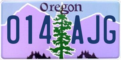 OR license plate 014AJG