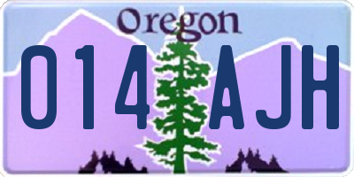 OR license plate 014AJH