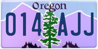 OR license plate 014AJJ