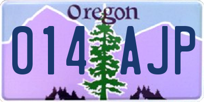 OR license plate 014AJP
