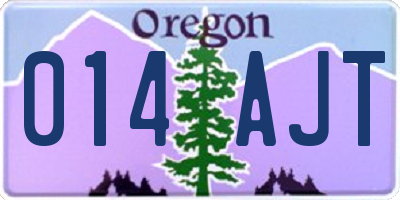 OR license plate 014AJT