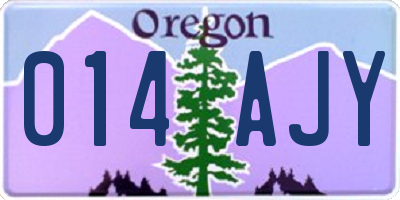 OR license plate 014AJY