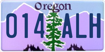 OR license plate 014ALH