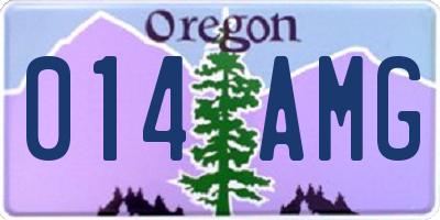 OR license plate 014AMG