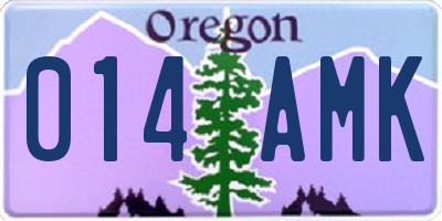 OR license plate 014AMK