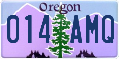 OR license plate 014AMQ