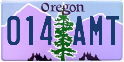 OR license plate 014AMT