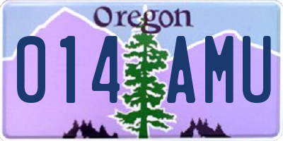 OR license plate 014AMU