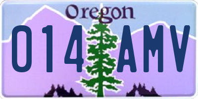 OR license plate 014AMV
