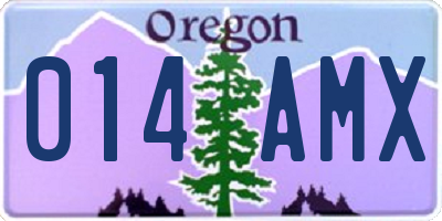 OR license plate 014AMX