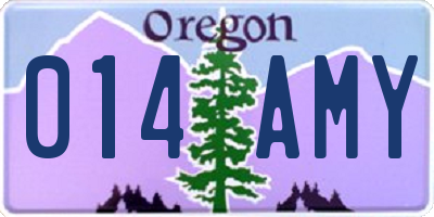 OR license plate 014AMY