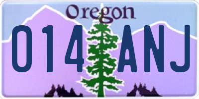 OR license plate 014ANJ