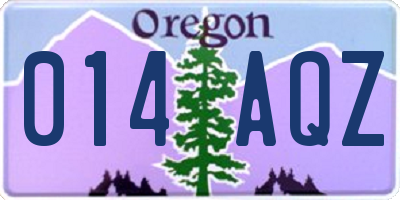 OR license plate 014AQZ